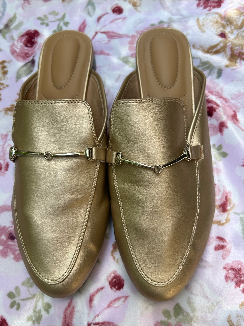 Rachel Zoe Gold Metallic‎ Mule Loafers Women’s Size 10